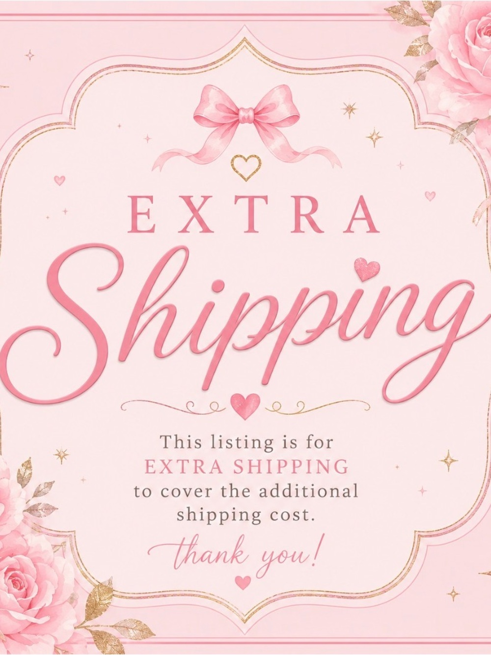 Extra Shipping Listing